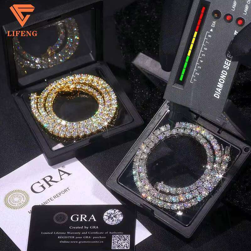 Bracelet 3Mm 4Mm 5Mm 6Mm 65Mm 8Mm VVS Iced Out Sier Premium Jewelry Phpite Tennis Chain