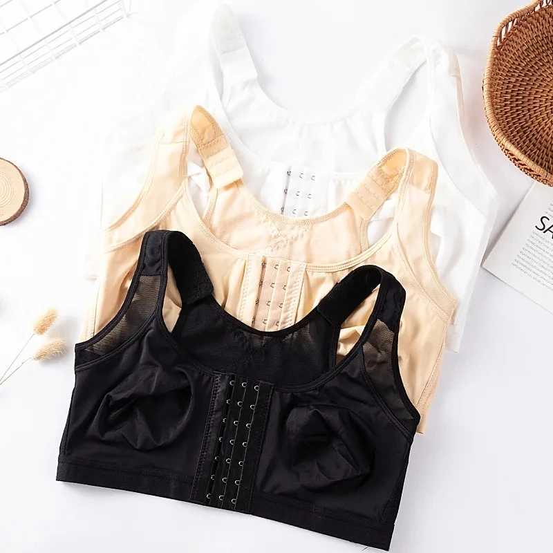 Front Closure Posture Corrector Lift Up Bra Women Push Up Cross Back Underwear Shockproof Sports Support Fitness Vest Bras S-5XL Z250730