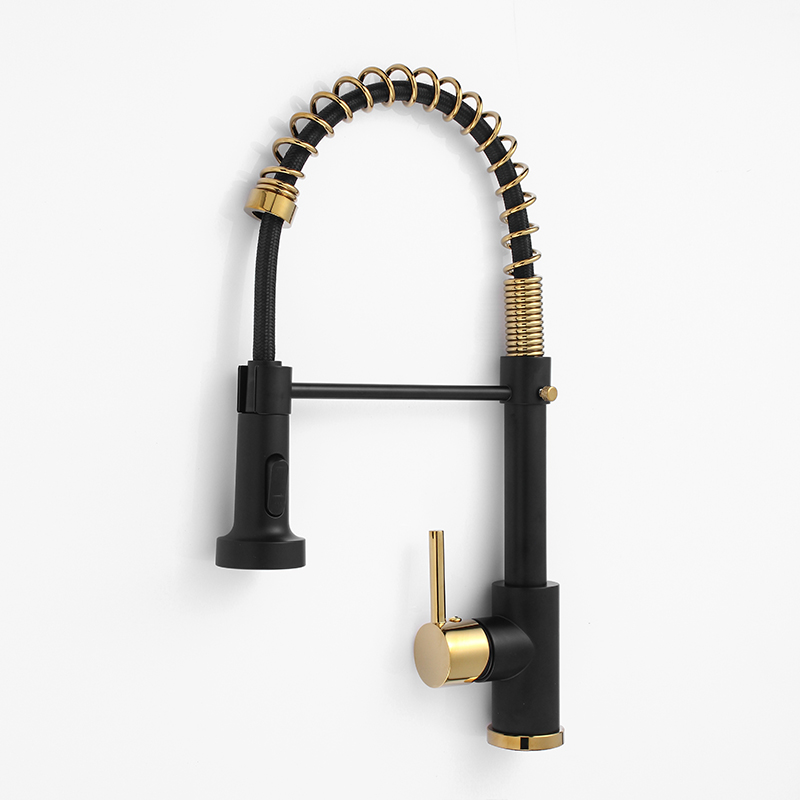 Modern Kitchen Faucet with Pull-Out Spring - Durable Design for Easy Operation