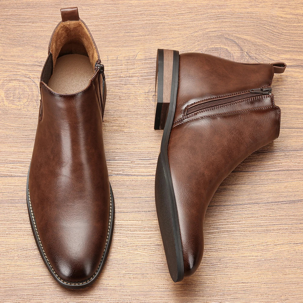 2025 Chelsea Men Boots Fashion Comfortable Leather Boots 250729