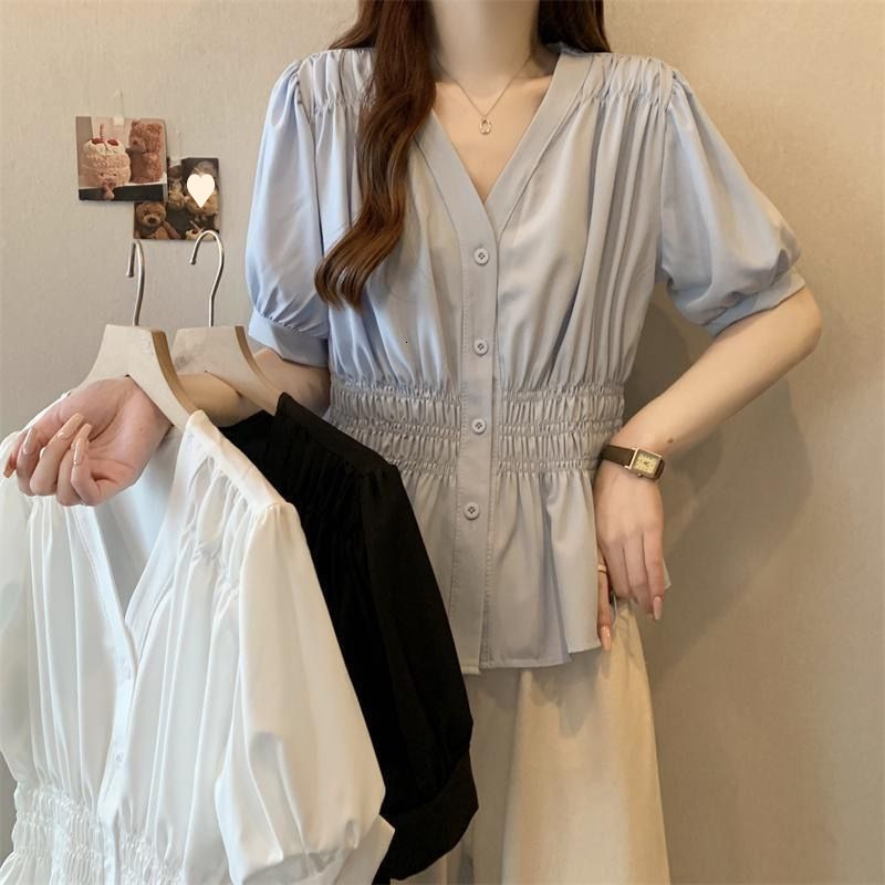 2025 plus size women's S summer shirt short sleeved solid color top waist slim fit chubby girl new designer T-shirt