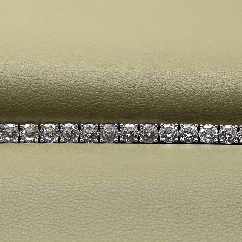 2025Customizable Tennis Chains Jewelry 925 Sterling Silver 3mm 4mm 5mm 6mm CZ Cubic Zirconia Tennis Necklace