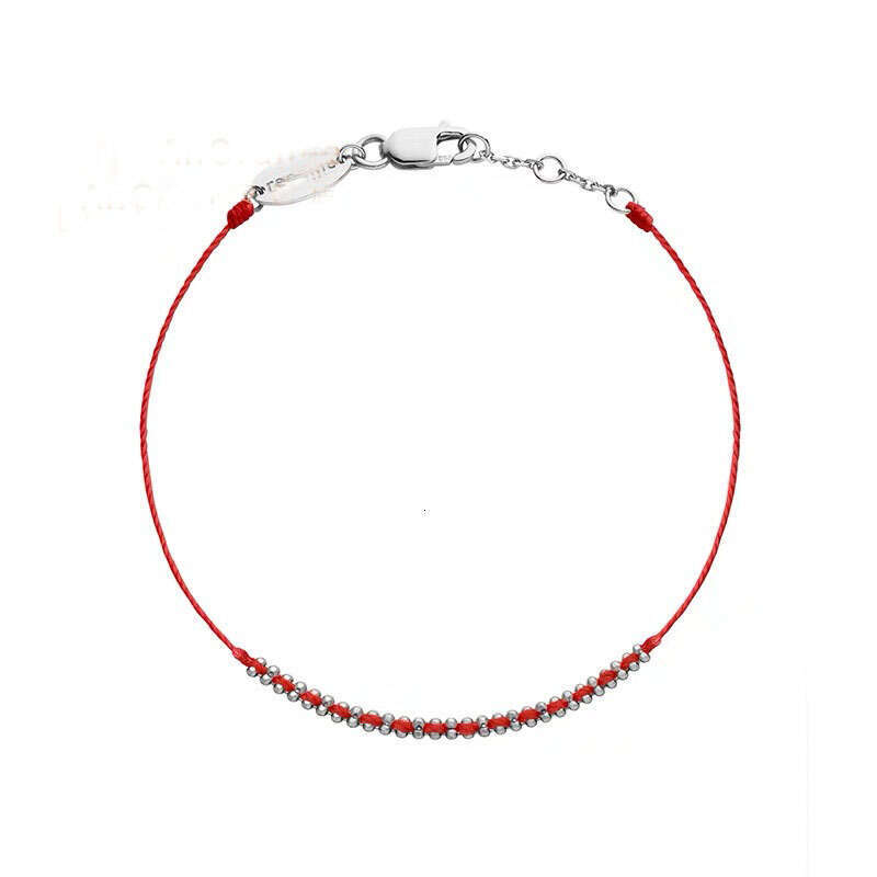 French House Love Interwoven Red String Zodiac Year Lucky Fortune Bead Spliced Woven Bracelet for Men and Women
