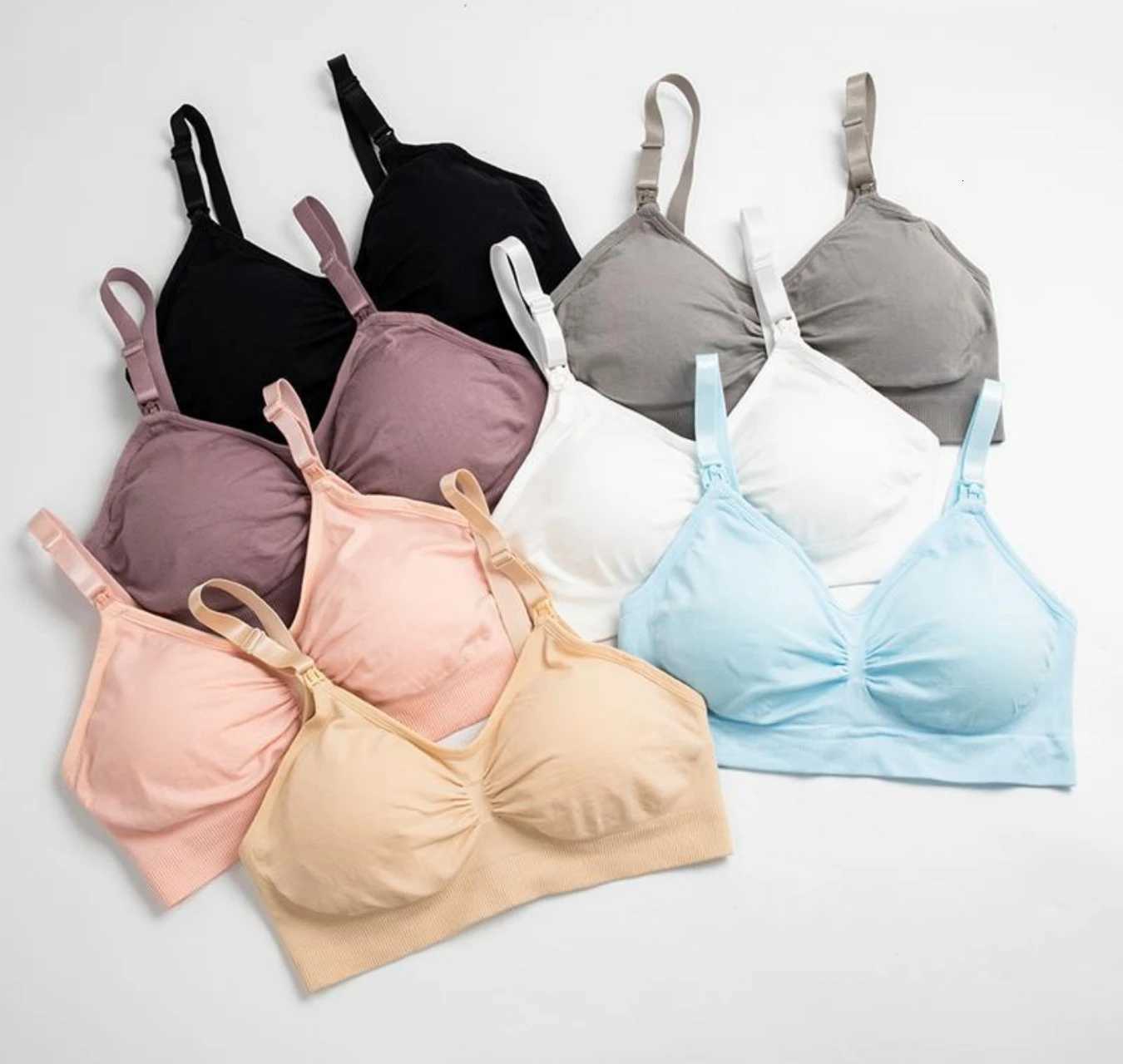 3pcs/Set Maternity Nursing Bras Cotton Breastfeeding Pregnant Underwear Seamless Large Size BreaTHable Push Up Bra Z250730
