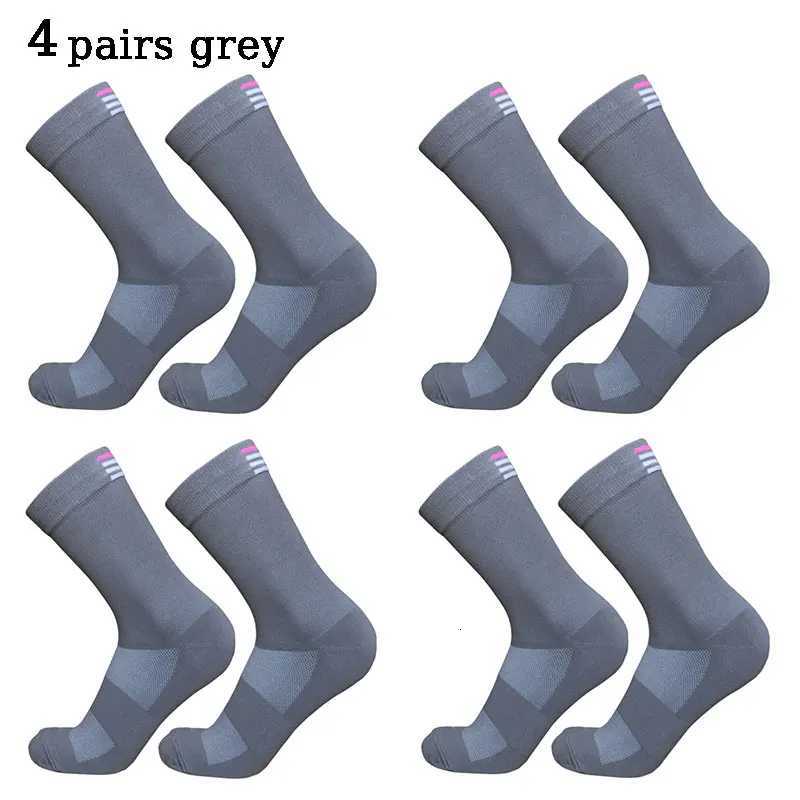 4 pairs 2-color RA men women mid-length cycling socks suitable for racing sports cycling highways bicycles Z250731