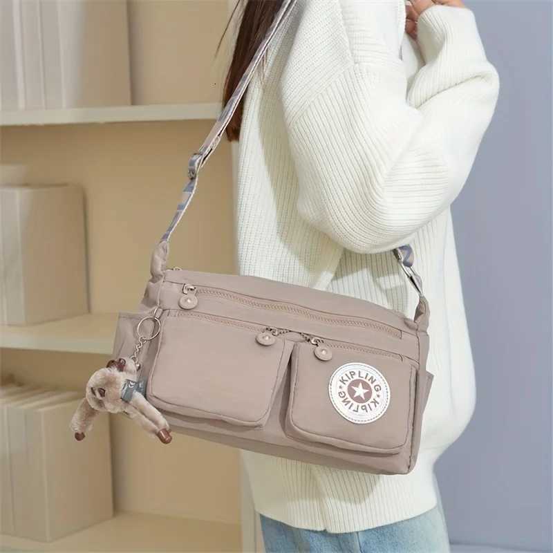 Nylon Lightweight Waterproof Large Crossbody Shoulder Bag Monkey Design Unisex Sling Tote for Men Women G250729