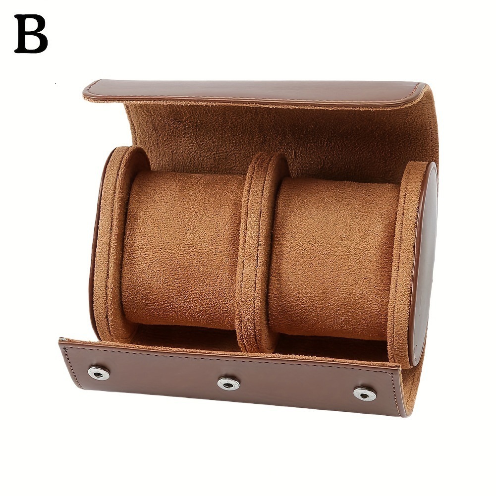 Watch storage box portable watch box PU three-position watch box dust-proof mechanical watch box travel watch bag 240912
