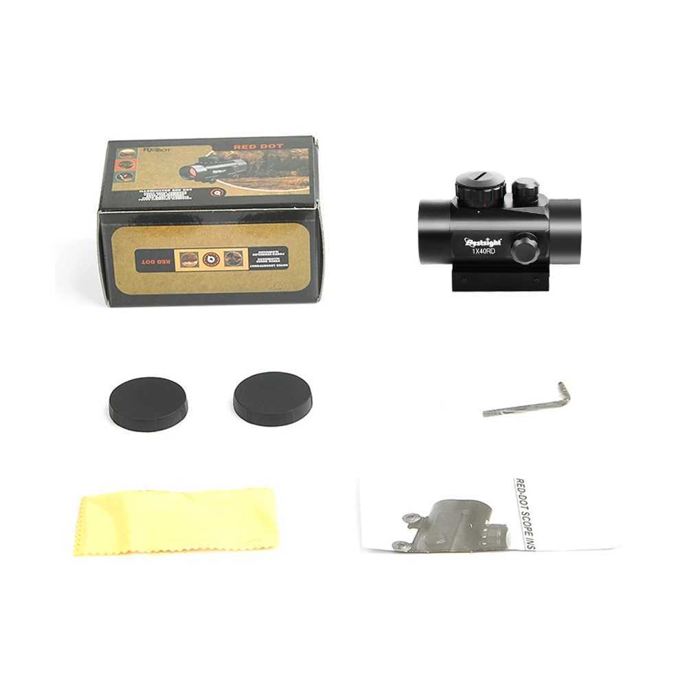 Red Dot Sight 140mm Reflex Sight Waterproof Shockproof Fogproof Red Dot Scope with 1 Inch Riser Mount R250730