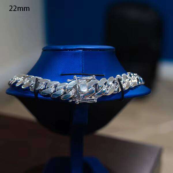 High Quality Gold Plated Sier Hip Hop Jewelry 22Mm Miami Cuban Chain Necklace