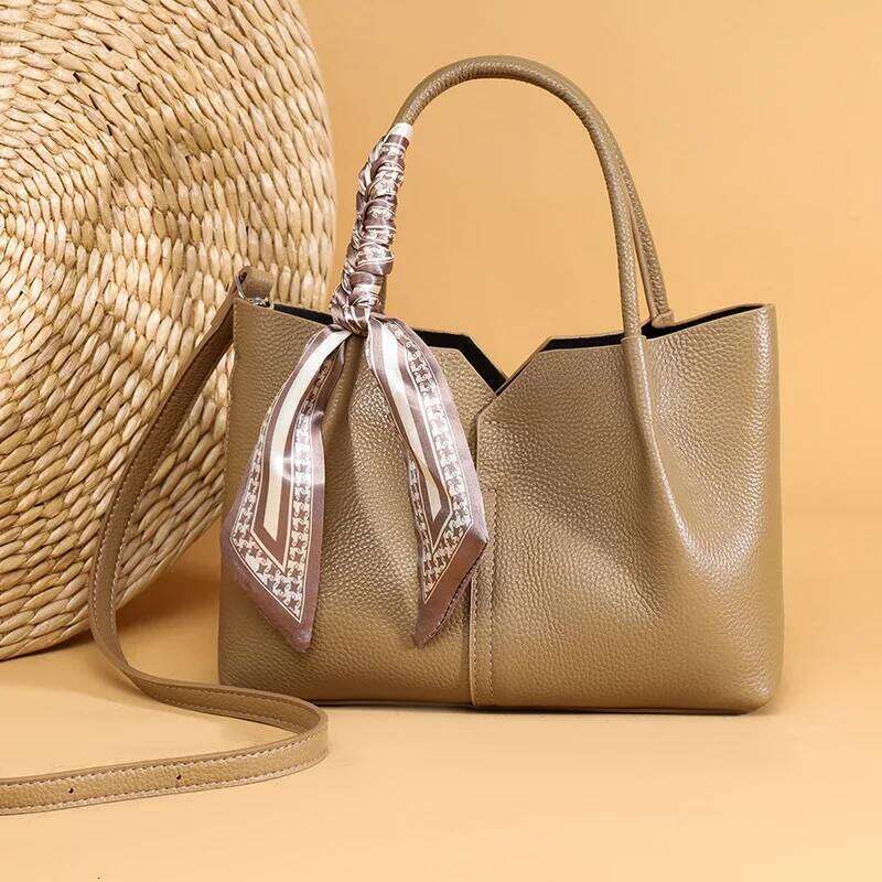 Genuine Leather Cowhide Tote Daily Commuting Women Messenger Fashion Shoulder Crossbody Bag New Female Handbag Bolso