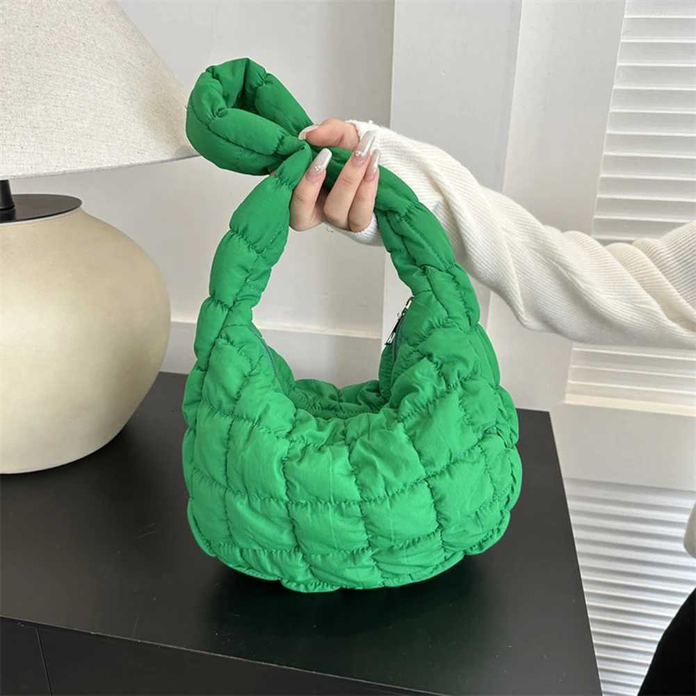 Womens Totes Bag Pleated Underarm Bag Shoulder Crossbody Bags Women Small Tote Bag Quilted Cloud Bag Winter Puffer Handbag Bag Y250730