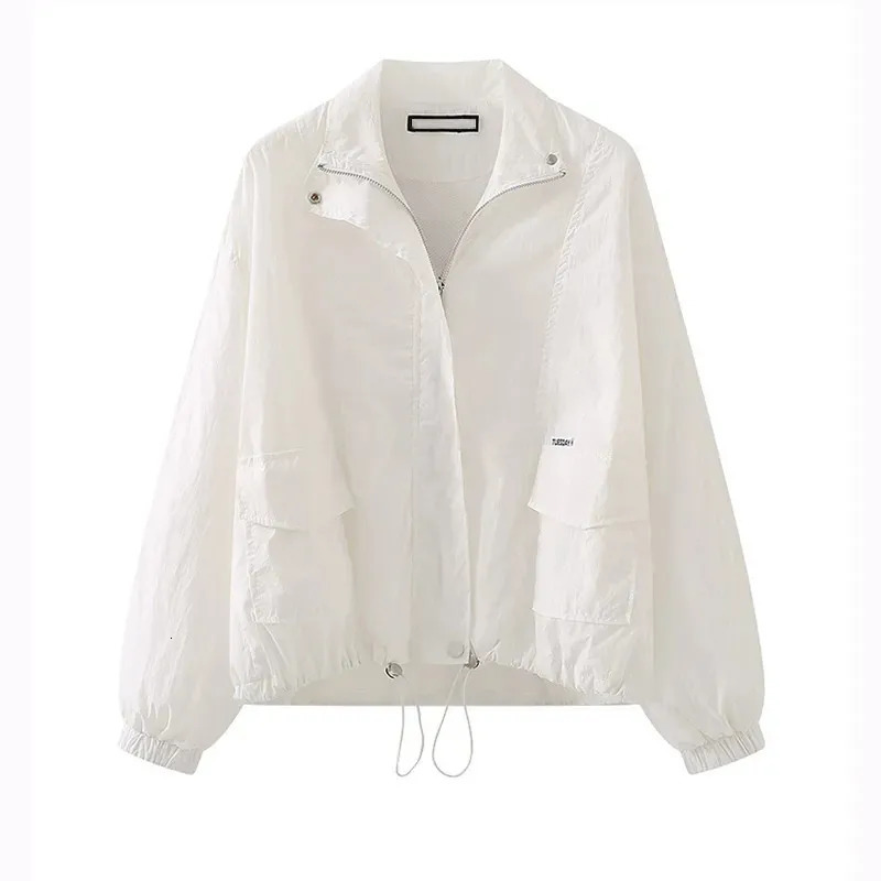 High Quality 2025 Summer Sun Protection Clothing Jacket Womens Short Windbreaker Fashion Overwear Sunscreen Coat Female Top 250728