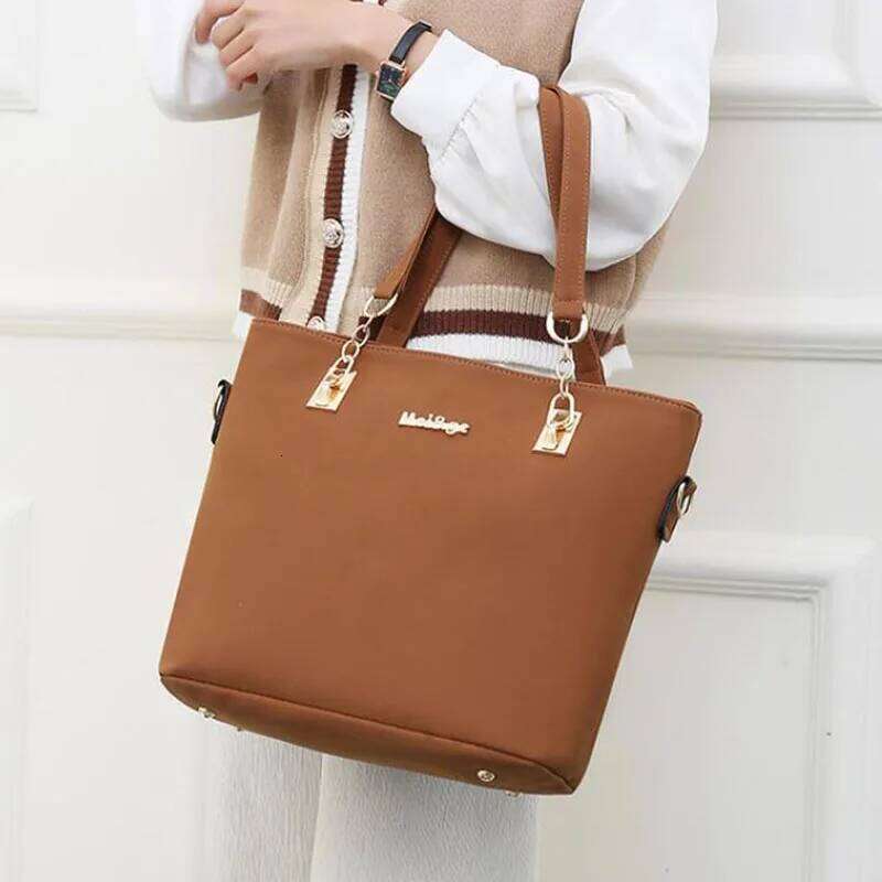 6pcs Women's Bag Set Large Capacity Totes Handbag Wallet Simple Design Shoulder Crossbody Bags Party Banquet Daily All Matching