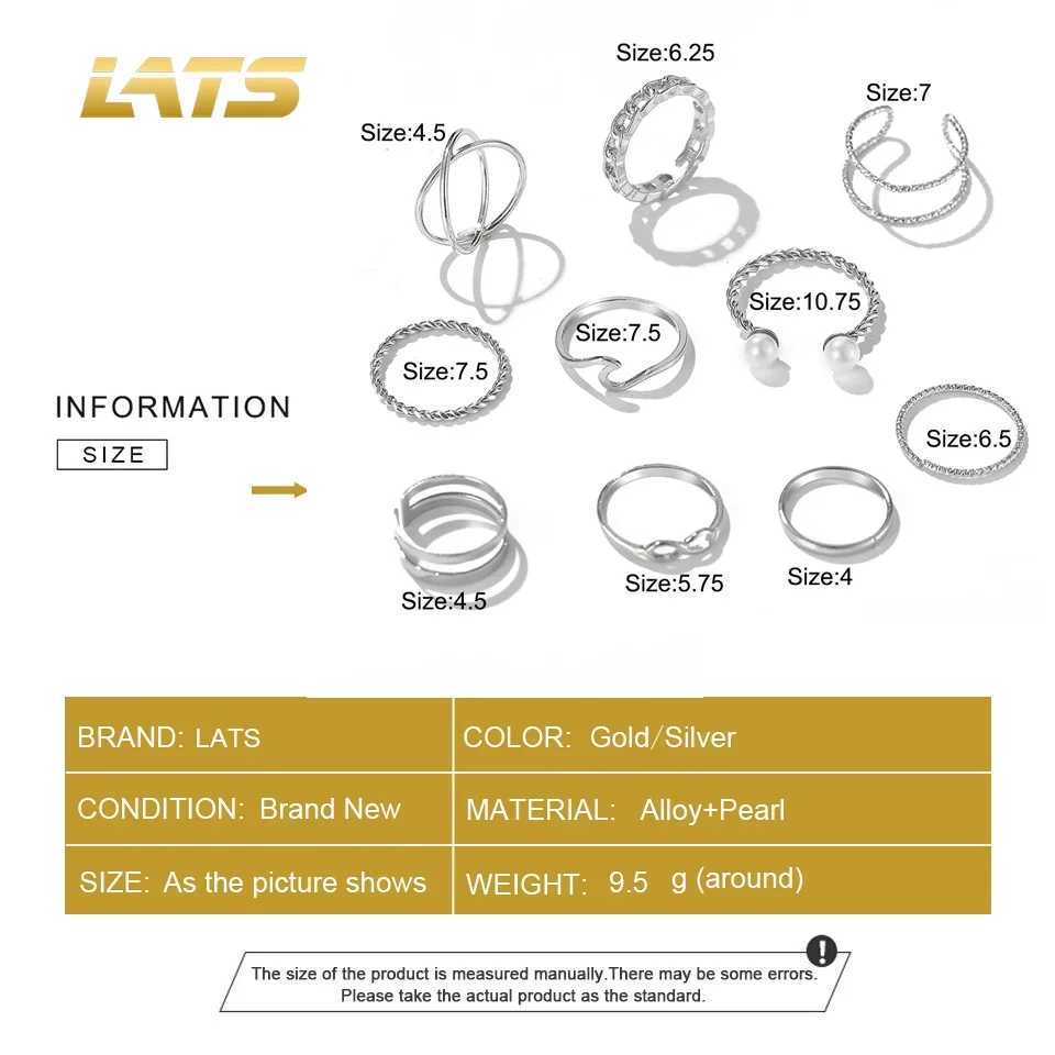 10pcs Punk Silver Color Wide Chain Rings Set for Women Girls Fashion Irregular Finger Thin Rings Gift 2022 Knuckle Jewelry y250730