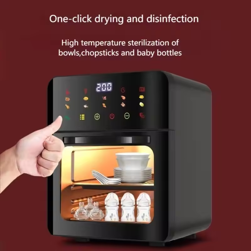 intelligent visual air fryer 15L 1350W cooking robot digital touch control oil free for dorm and house stainless steel new design electric fryer stove