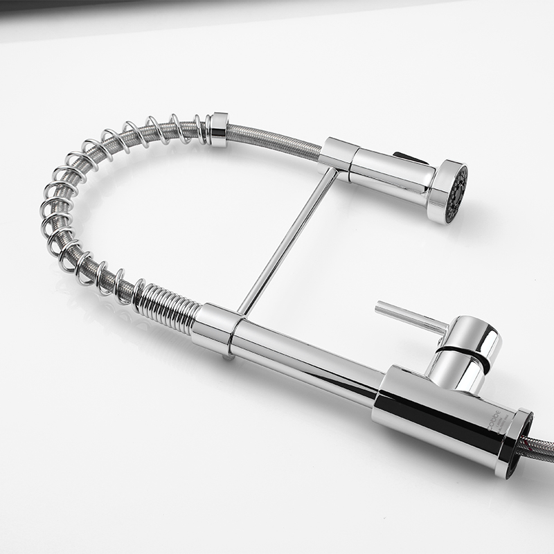 Modern Kitchen Faucet with Pull-Out Spring - Durable Design for Easy Operation