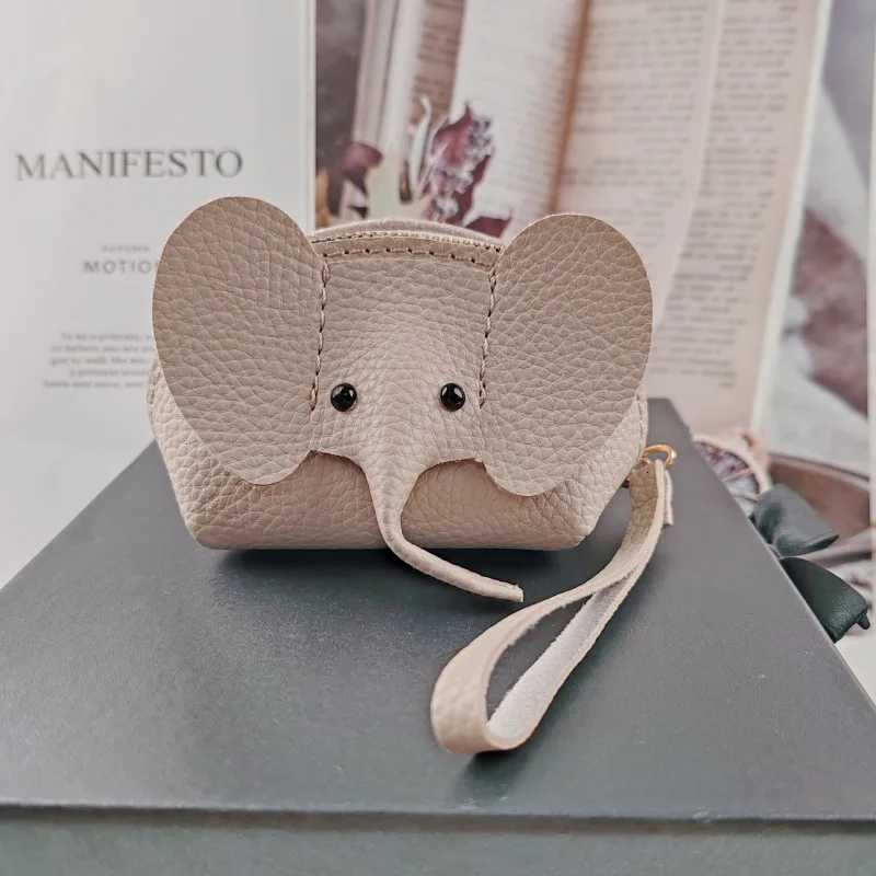 1pcs PU Leather Elephant Money Bag Women Coin Purse With Key Ring Multifunctional Zipper Storage Bags Key Case Y250731