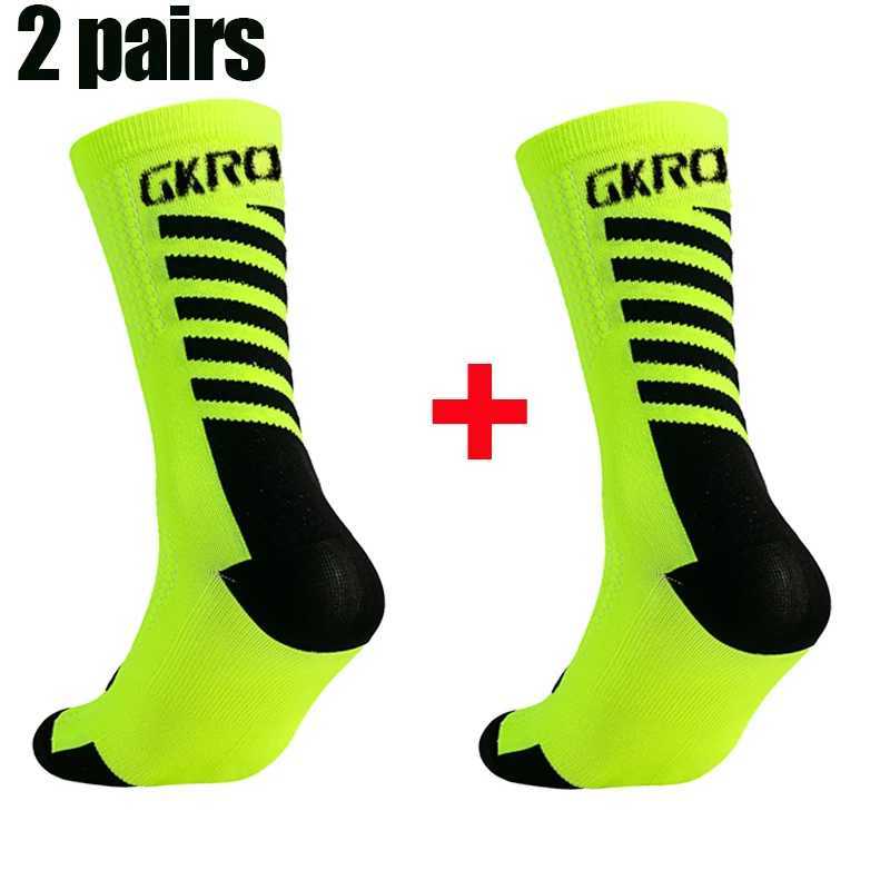 2pairs New Cycling Socks High Quality Compression Men Bike Outdoor Women Running Professional Sports Running Z250731