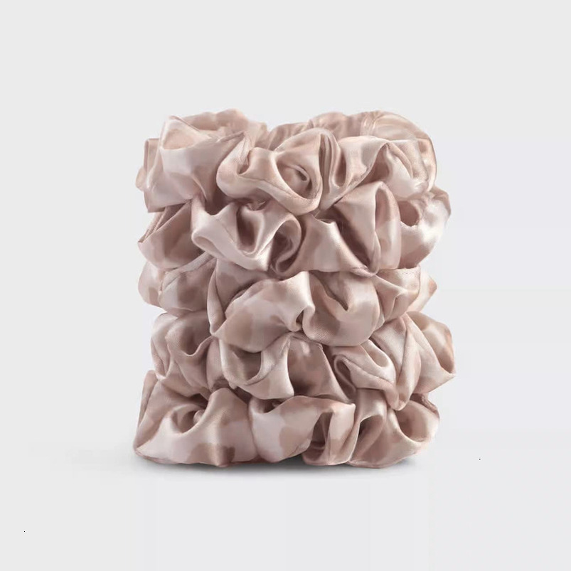 Kitsch Leopard Prints Satin Women No Crease Ties Girls, Scrunchies For All Hair Types and Textures, Perfect for Day or Night - 5 Pcs