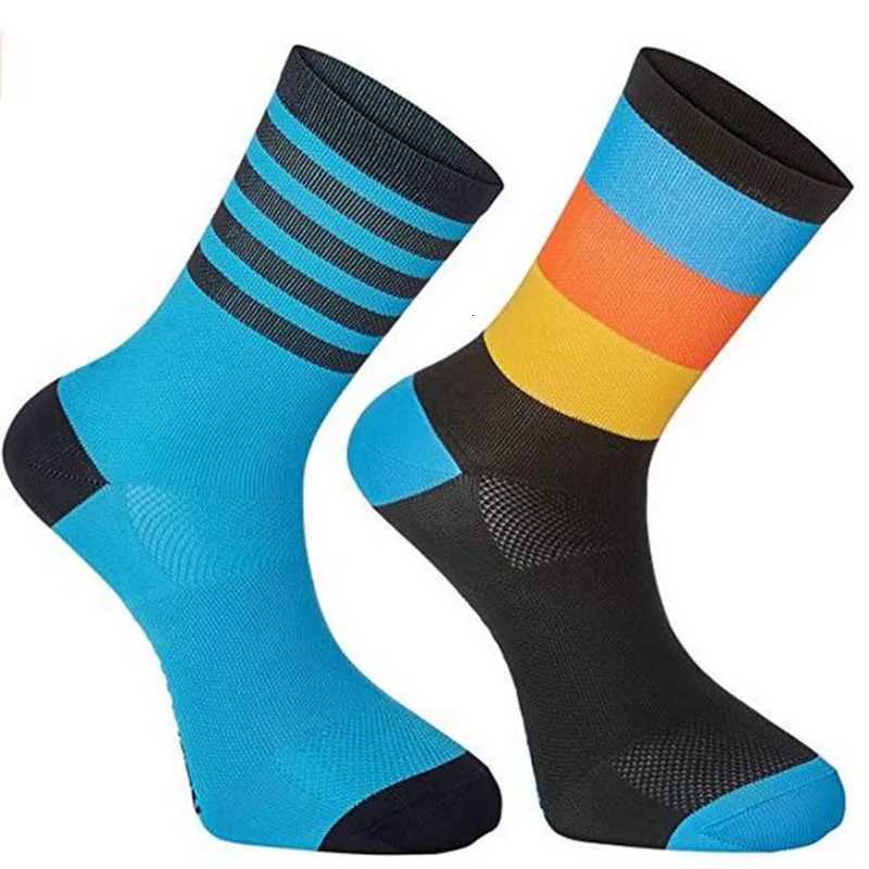 2024 New Cycling Socks Top Quality Professional Brand Sport Socks Breathable Bicycle Sock Outdoor Racing Big Size 6 Colors s14 Z250731