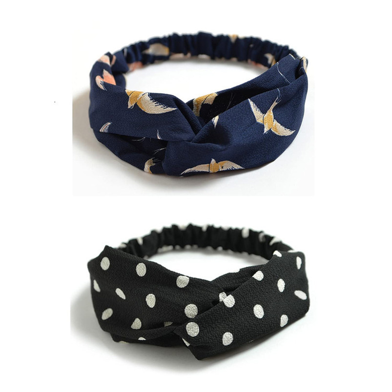 DRESHOW 10 Pack Boho Headbands for Women Girls Criss Cross Elastic Band Twisted Head Wrap Floral Hair Accessories