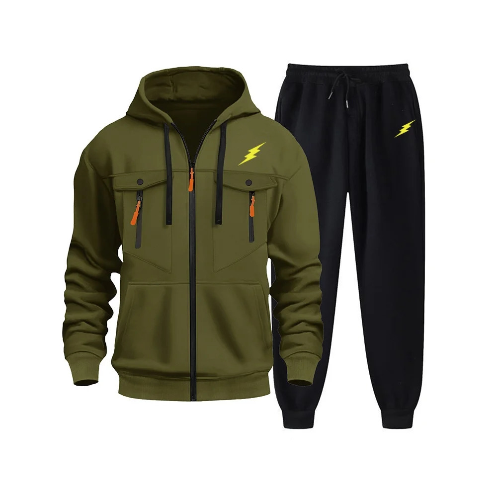High Quality Mens Tracksuit Casual Jogging Men Versatile Sweatshirts Sweat Pants Fashion Comfort Daily Sports Simple Hoodie Set 250731