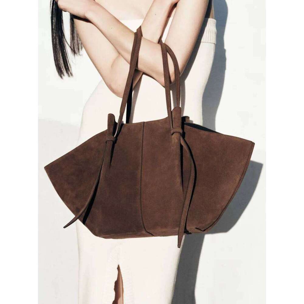 Faux Suede Tote Bags For Women Designer Handbags Purses 2025 New In Vintage Large Capacity Shoulder Custom Name Initials