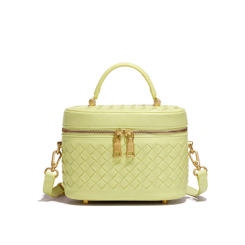 2025 Women Trendy Small Square Elegant Versatile Woven Handbag Fashion Simple Single Shoulder Crossbody Mini Box Bag