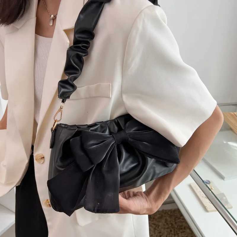 Fashion casual chain crossbody cute bow shoulder bag underarm bag Y250730