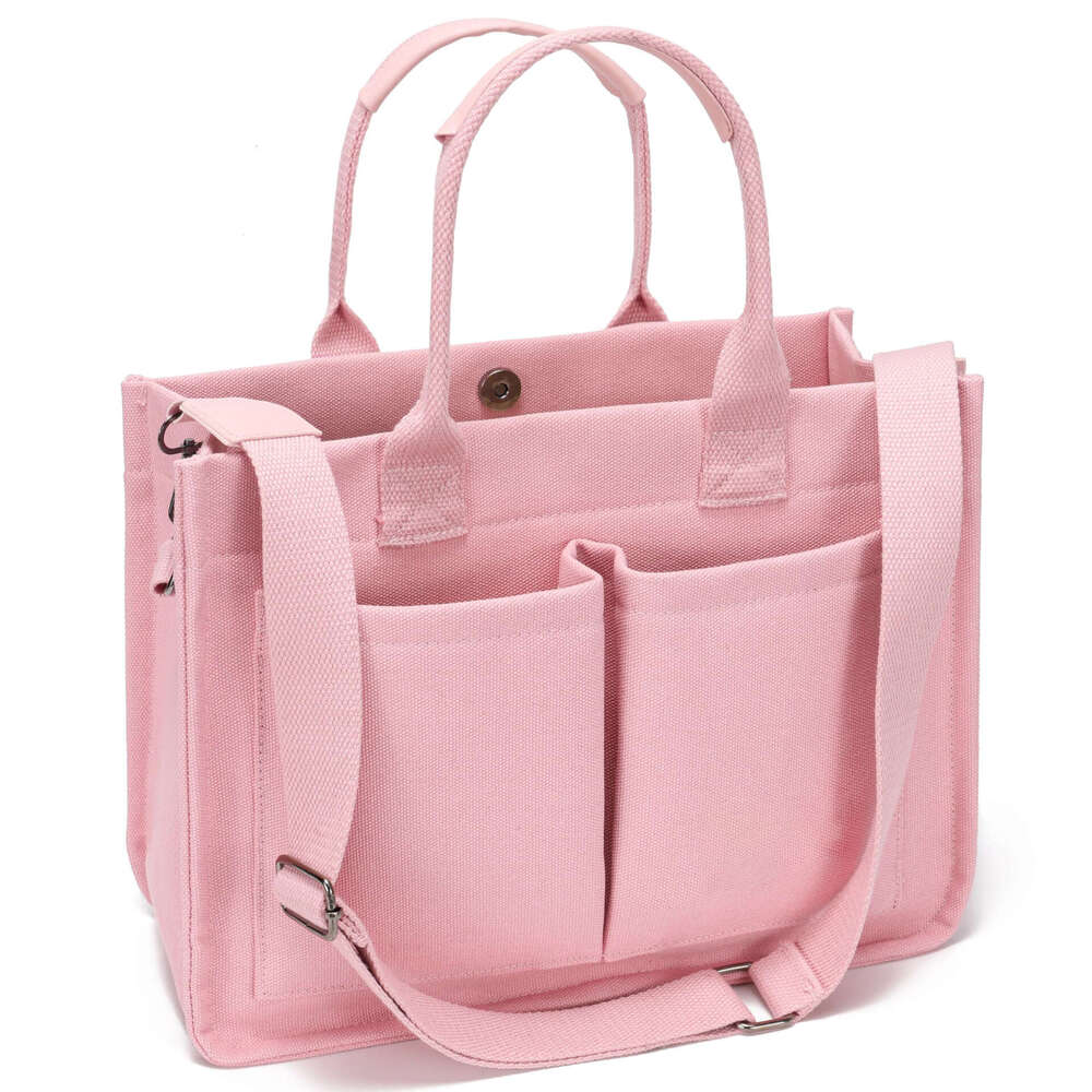 Women's large canvas handbag laptop single shoulder crossbody bag fashionable and large capacity