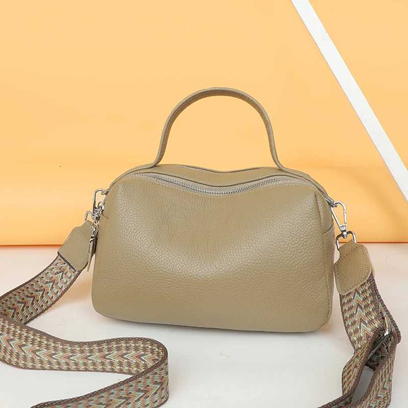 2023 Fashion Crossbody Bags Womens Genuine Leather Bag Simple High Quality Tote Bag Vintage Boston Handbag Female Shoulder Bags Y250730