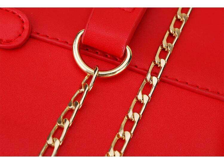 Luxury designer niche laser Chinese takeaway box women's fashion shoulder chain crossbody casual tote bag wallet