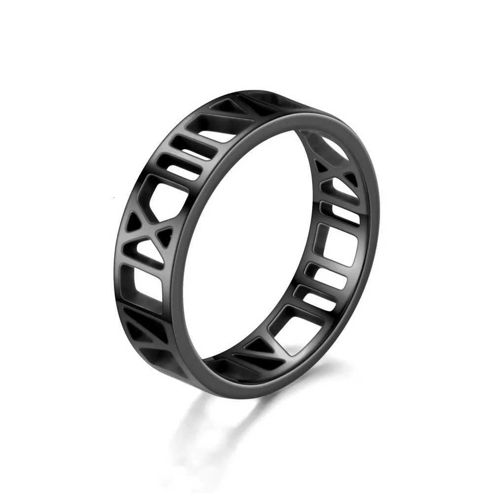 6mm Hollow Out Stainless Steel Men Rings Fashion Simple Temperament Trend High Quality Ring Jewelry Gifts for Boyfriend y250730