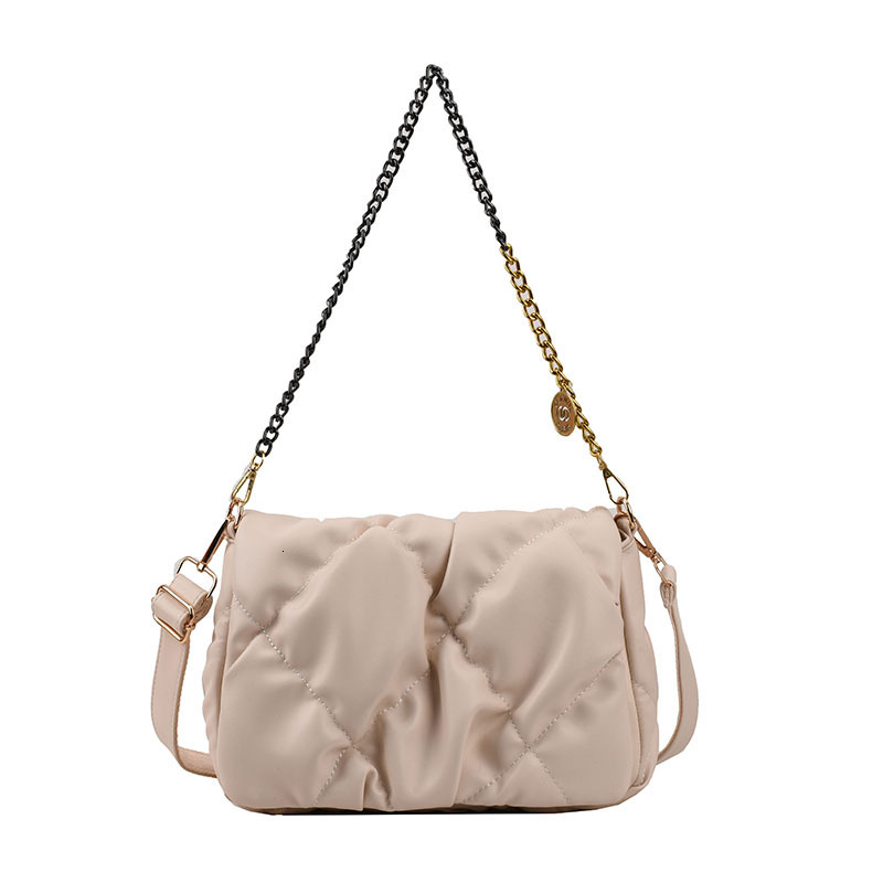 2023 New Pleated Large Capacity Cloud Fashion Versatile Chain Shoulder Crossbody Trendy Texture Women's Bag ddmymoon