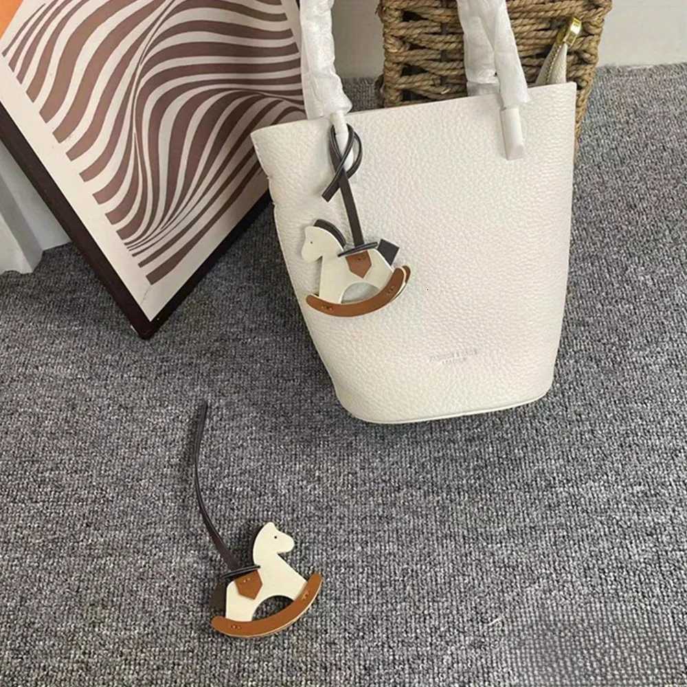 1Pc Cute PU Cartoon Pony Bag Charm Animal Keychain for Women Teen Girls Fashion Accessories DIY Gift for College Students Y250731