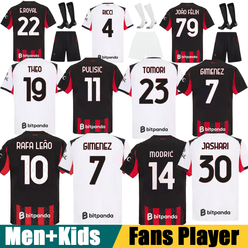 25 26 MODRIC soccer jerseys PULISIC milans DE KETELAERE RAFA LEAO football shirt fourth 4th men kids kit uniforms 2025 JOAO FELIX PULISIC LOFTUS-CHEEK THEO GIMENEZ