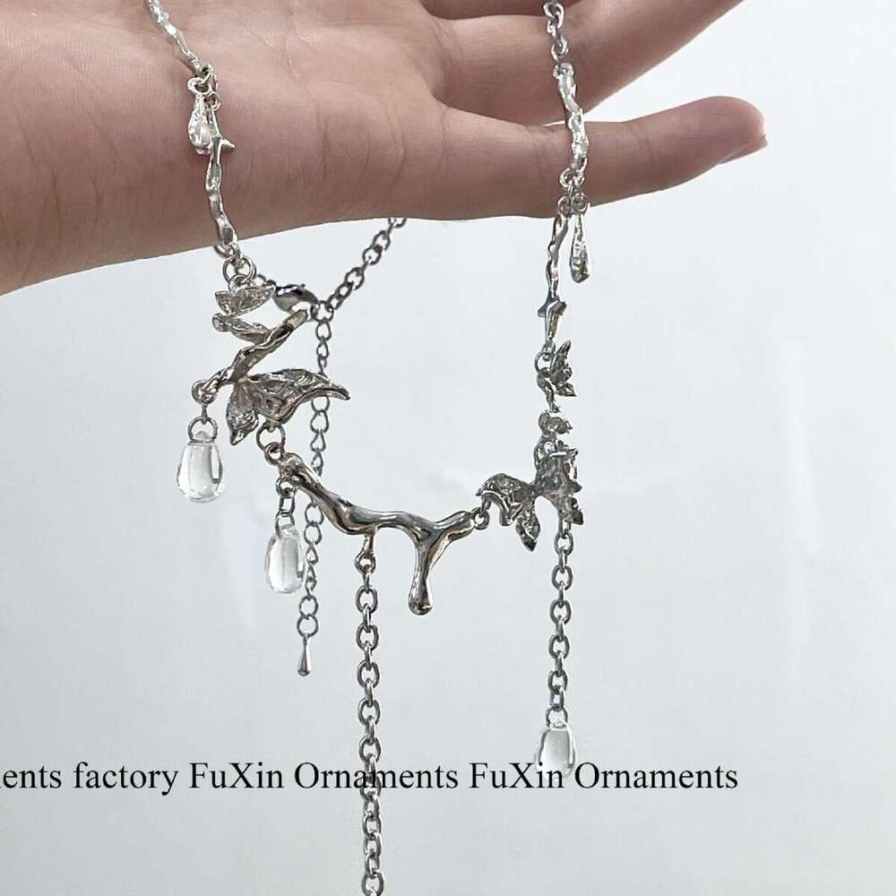 New Glazed Crystal Butterfly Sweet Cool Girl Necklace Exquisite Light High-end Versatile Fashion Accessory Trendy Fairy ce9