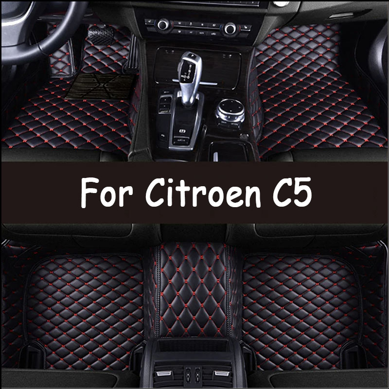 Car Mats For Citroen C5 RD TD 2007 to 2015 Auto Non-slip leather Mat Durable Pad Auto Rugs Carpets Interior Parts Car Accessories