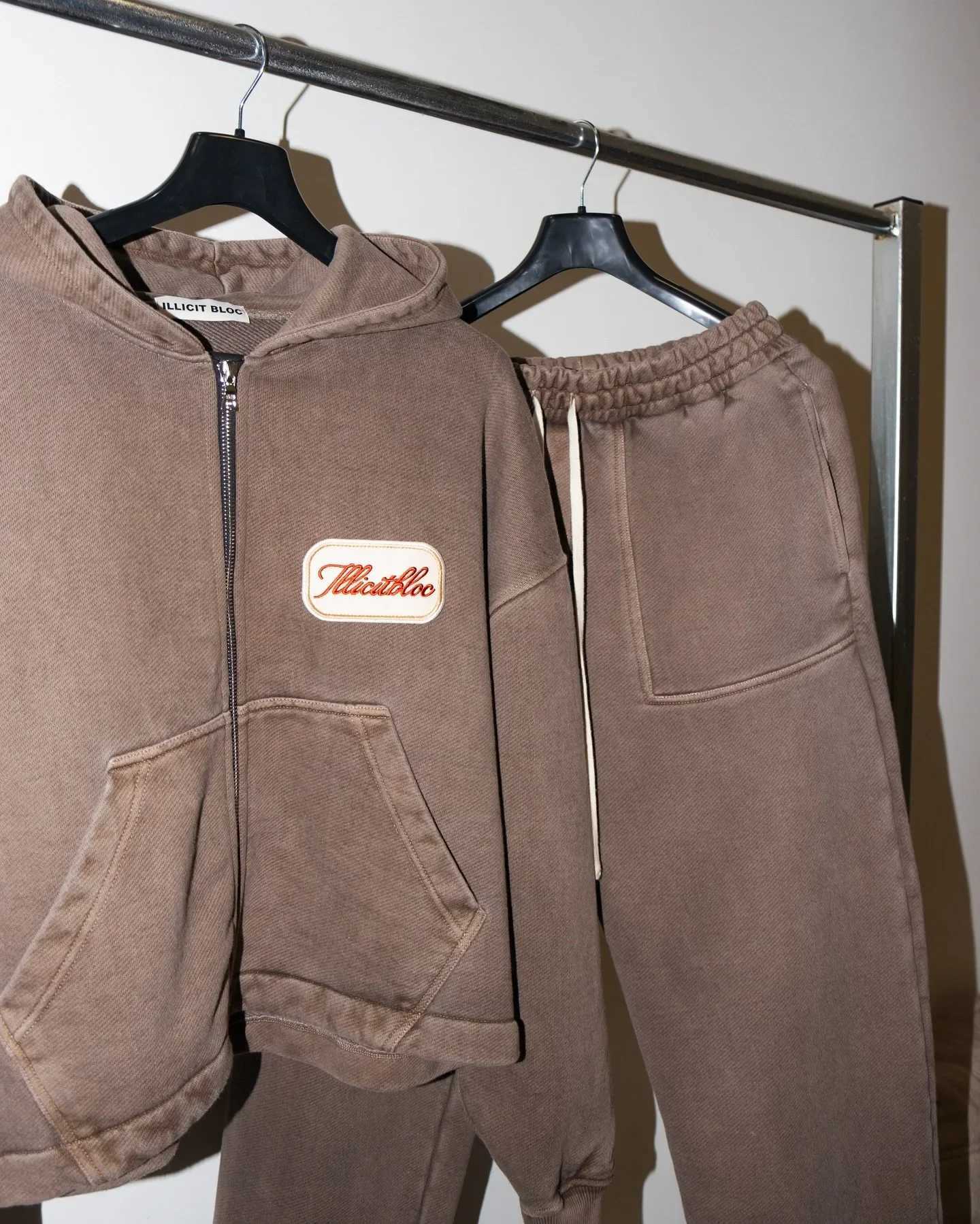 American New Vintage Embroidered Zipper Hoodie Two-Piece Y2K Trend Cotton Sweatshirt Women Hip Hop Gothic Harajuku Jogging Set XJ250731