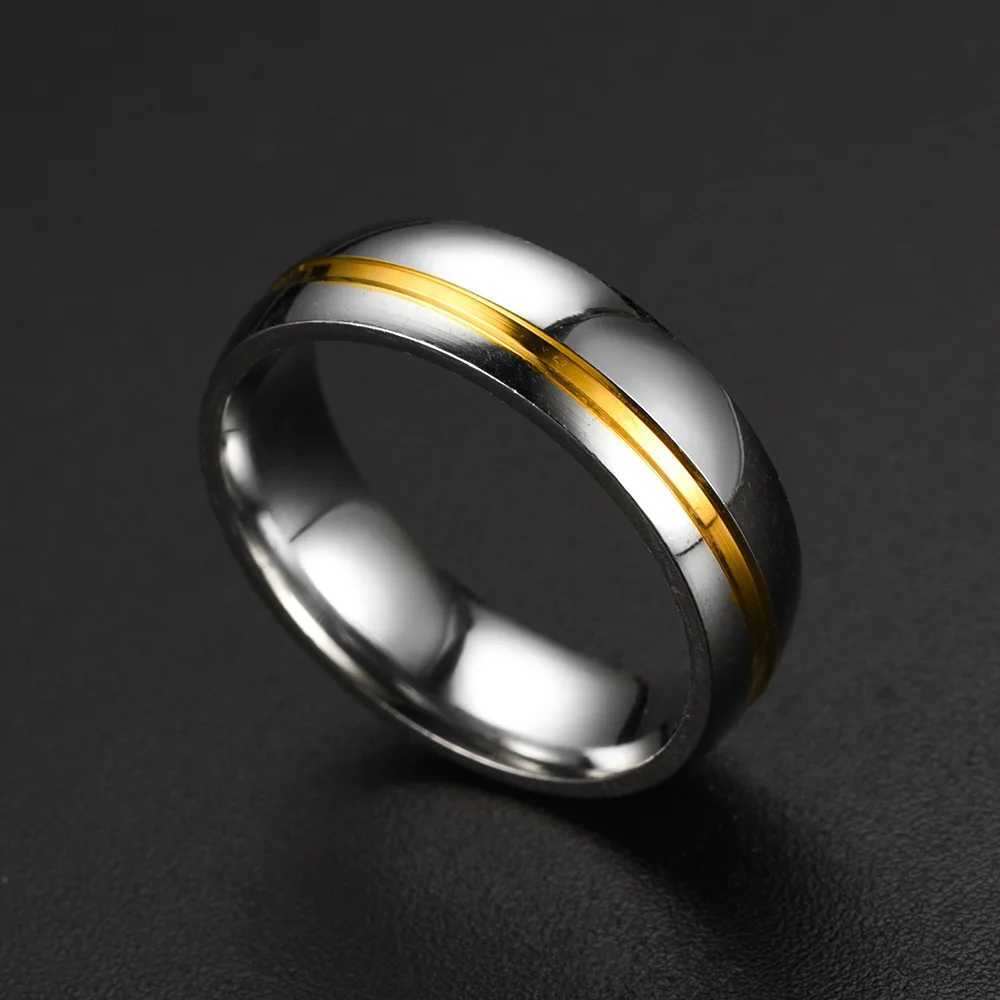 Trendy Stainless Steel Couple Rings for Men Women Inlay Rhinestones Zirconia Rings Wedding Party Jewelry Valentines Day Gifts y250730
