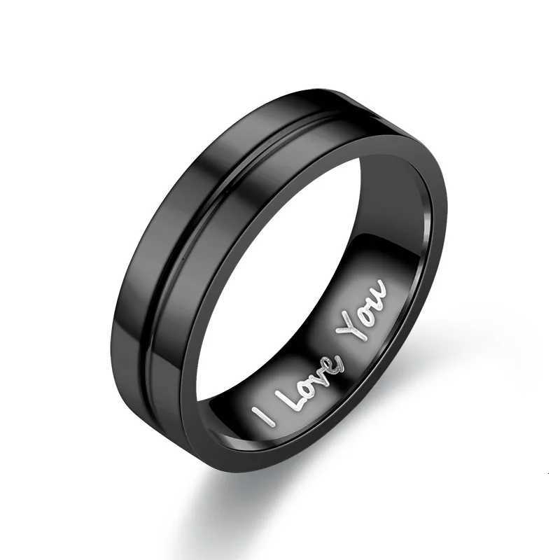 Fashion Stainless Steel Couple Engagement Rings For Women Men Crystal I LOVE YOU Ring 2021 Wedding Jewelry Gift y250730
