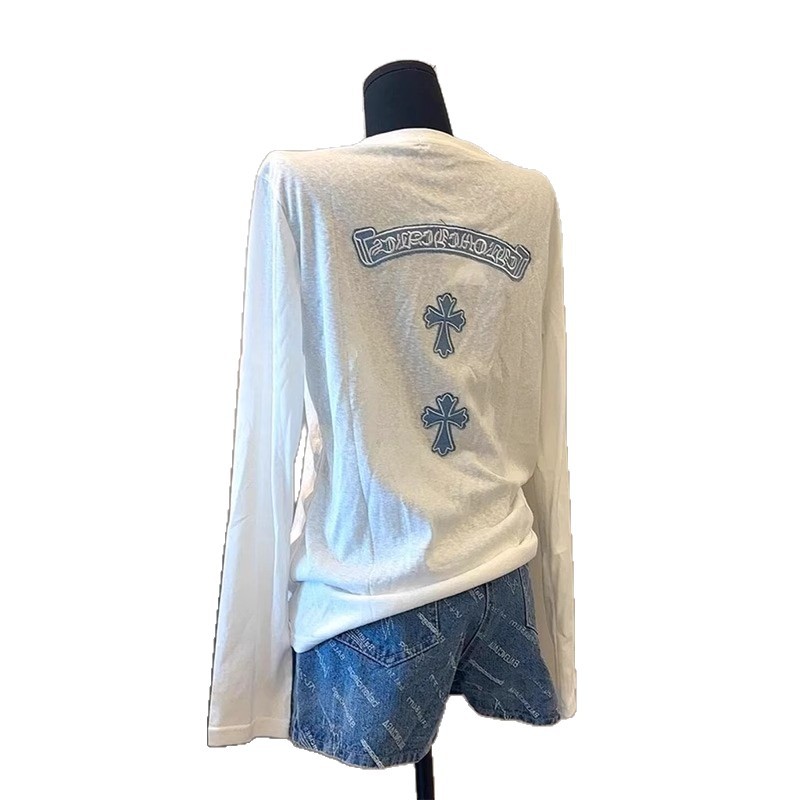 Snowflake cotton long-sleeved sun-protective base layer shirt, a versatile and elegant top for women
