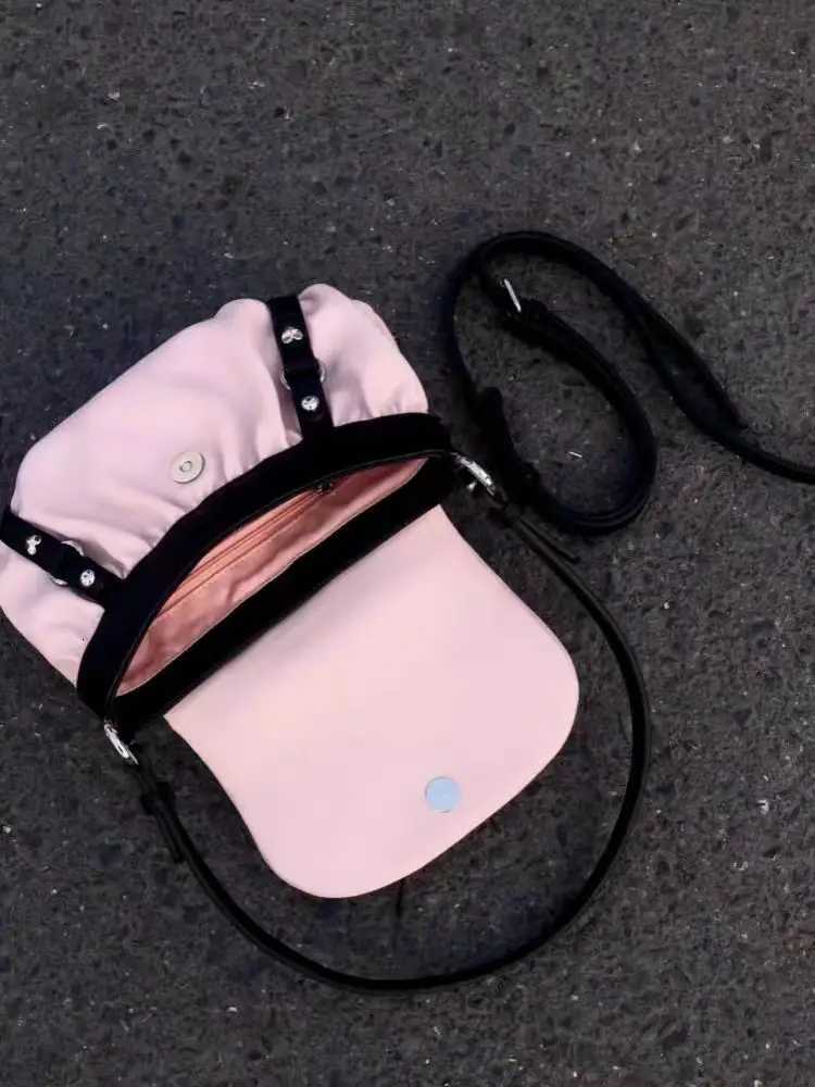 Cute Sweet Bow Womens Shoulder Bags Pleated PU Leather Design Ladies Underarm Bag Contrast Color Commute Female Purse Handbags Y250730
