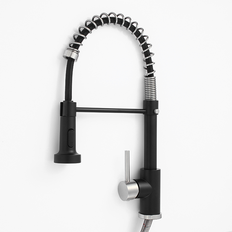 Modern Kitchen Faucet with Pull-Out Spring - Durable Design for Easy Operation