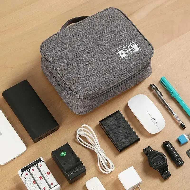 Cable Storage Bag Waterproof Digital Electronic Organizer Portable USB Data Cable Charger Plug Storage Bag Travel Cable Organizer G250729