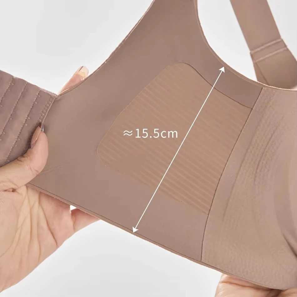 Womens Seamless Underwear Thin Style Large Breasts Small Breasts No Wires Pull-up and Anti-sagging Large Size Bra Z250730