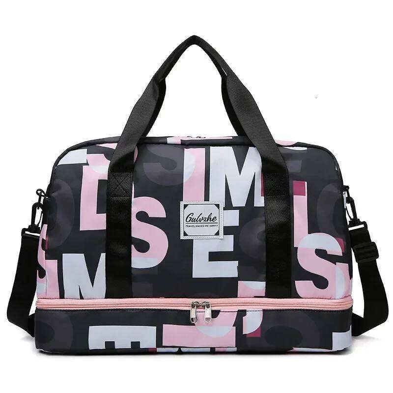 Fashion Women Large Capacity Dry Wet Separation Sports And Fiess Handheld Lage New Travel Bag Storage Clothing Handbag
