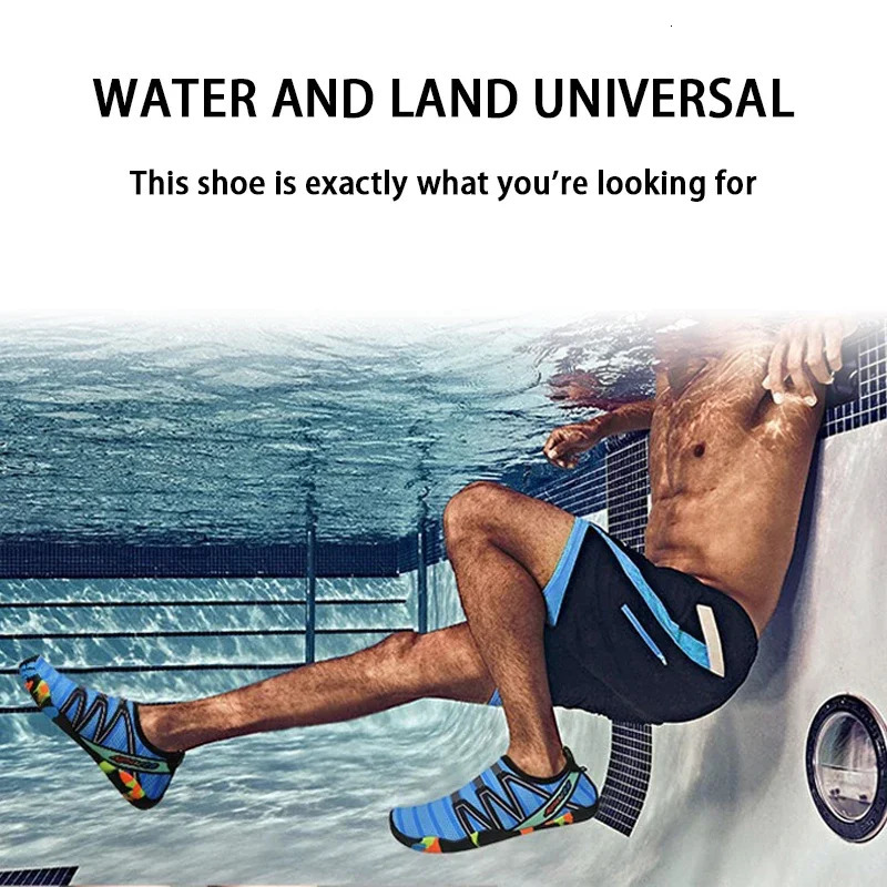 Quick Drying Aqua Shoes Summer Beach Water-Shoe Men Women Swimming Wading Barefoot Shoes Breathable Nonslip Wading Trainers 250725