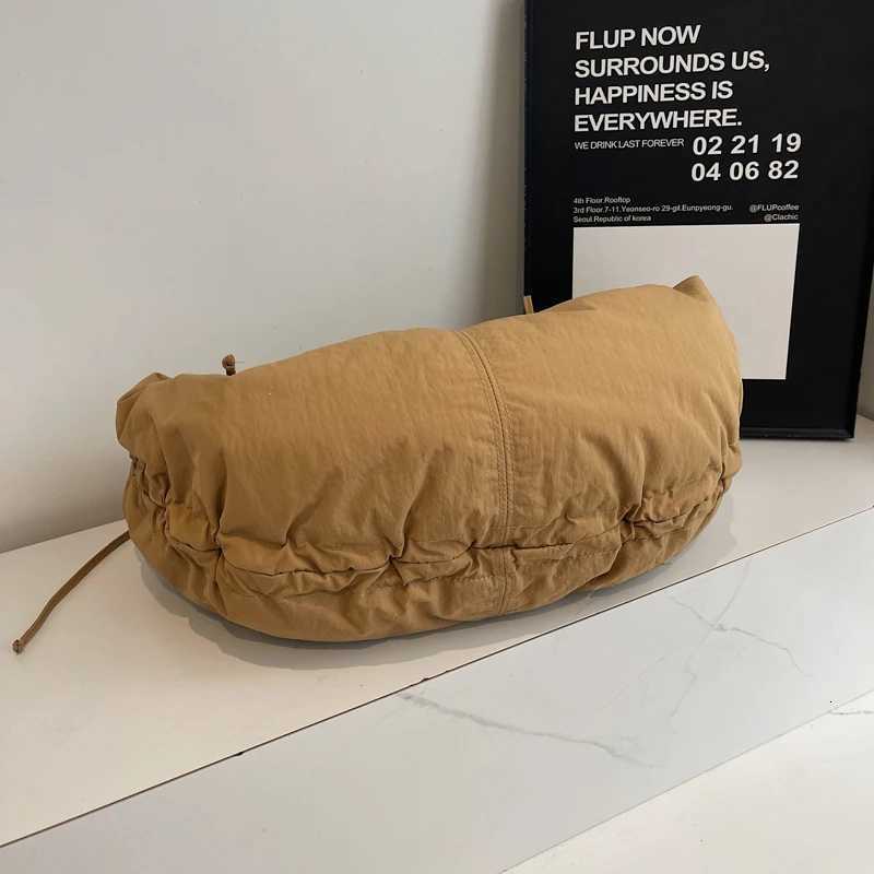 Trendy Fashionable Shoulder Bags Wrapped with Dyed Nylon Canvas Bag Large Capacity Single Shoulder Crossbody Hobos Bag Y250730