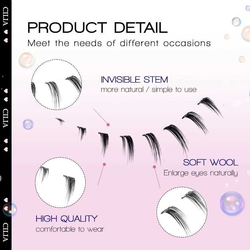 10 Pairs Bottom Eyelashes Manga Lower Lashes Clear Band Wispy Small Flame Under Eye Lashes Korean Makeup Cosplay Tools Z250730